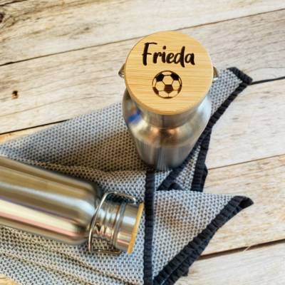personalisierte Trinkflasche aus Edelstahl für Kinder | Trinkflasche mit Namen | Trinkflasche mit individueller Gravur