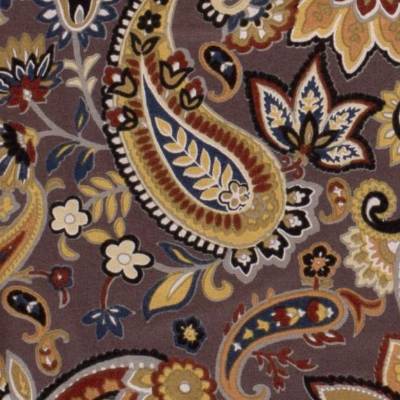 Viskosejersey  Paisley & Blumen taupe (1m/13,-€)