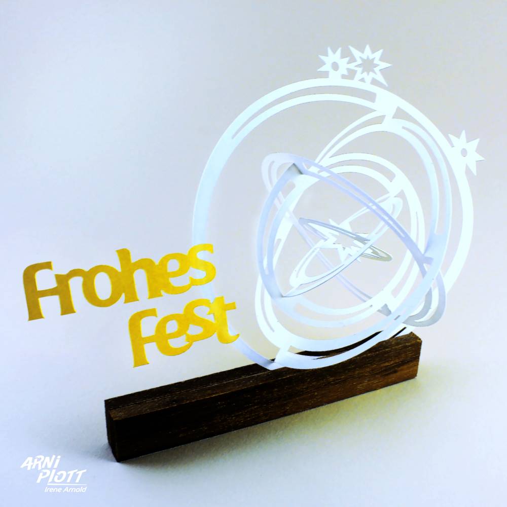 Plotterdatei Weihnachtskugel, Weihnachtsdeko, Weihnachtskarte Popup, Weihnachtsgeschenk, Weihnachtsbaumschmuck, einfach Bild 6