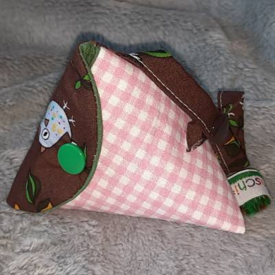 Schnullertasche mit Druckknopf, Pyramidentasche