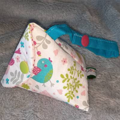 Schnullertasche mit Druckknopf, Pyramidentasche