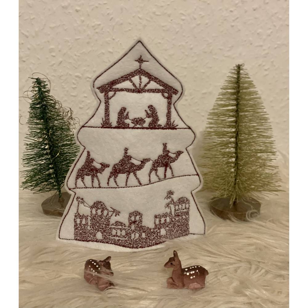 Stickdatei Weihnachten, Krippenbaum, Jesus Geburt, In the Hoop Set 902 Bild 6