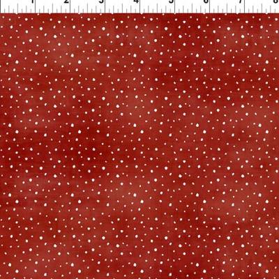 Patchworkstoff Rot mit weißen Schneeflocken – Christmas Cats von Jason Yenter, 100% Baumwolle, 110cm breit