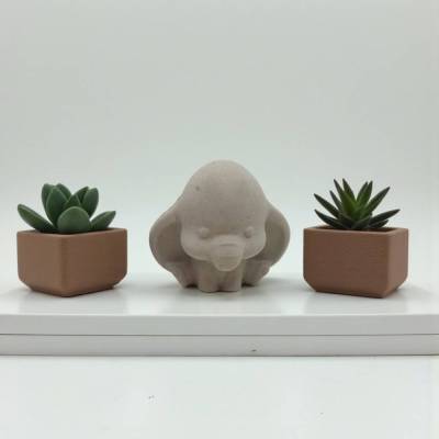 Figur kleiner Elefant Skulptur aus Beton Geschenk Wohndeko Dekoration Betondesign