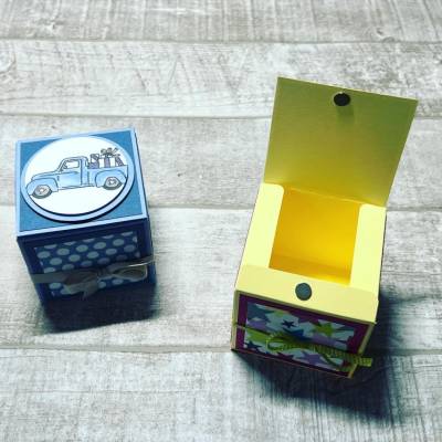 Würfelbox Geschenkbox mit Magnetverschluss zum Geburtstag kleine Geschenkverpackung 7x7 cm