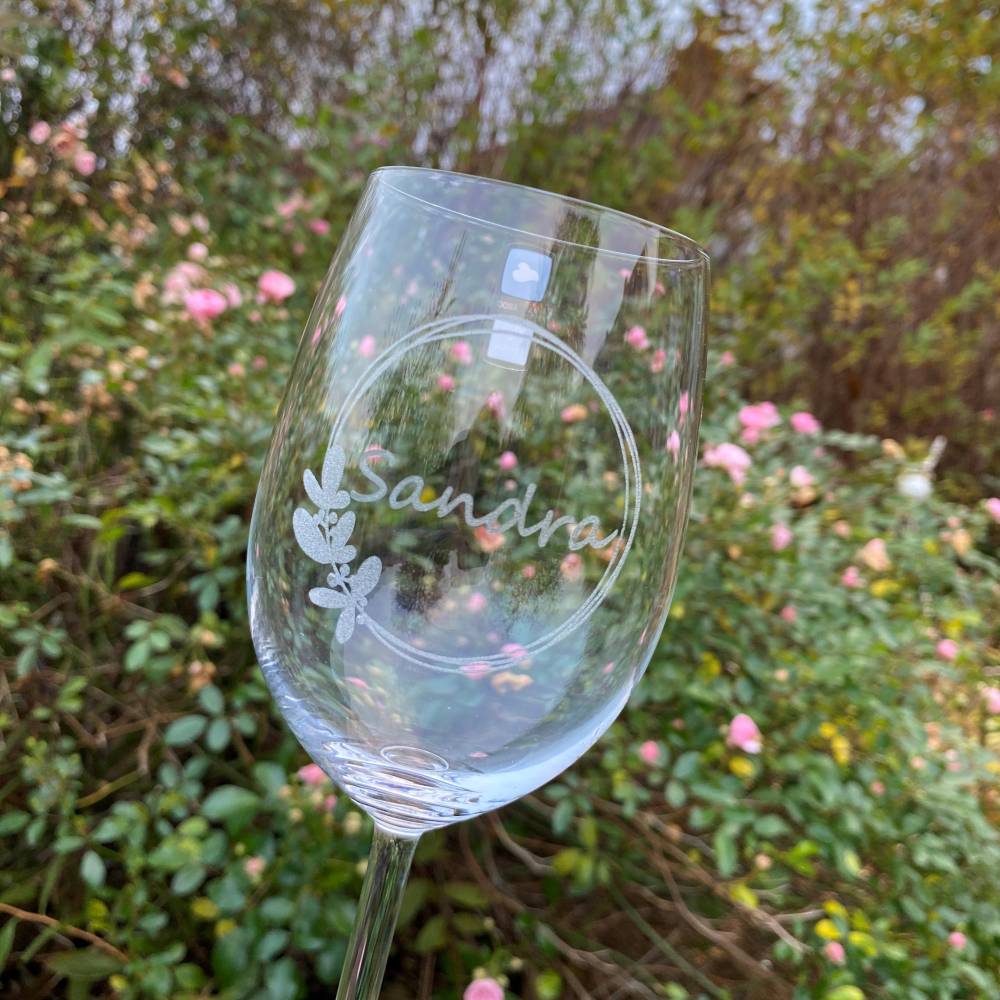 Weinglas mit Gravur | personalisiertes Weinglas zur Hochzeit | gravierte Weingläser zum Verschenken