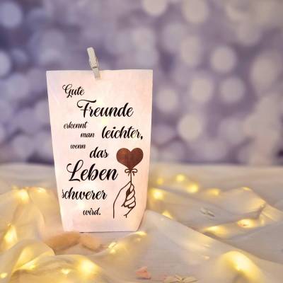 Lichtertüte mit Spruch / Mitbringsel / Wohn Accessoires Dekoration / Geschenkidee unter 10€