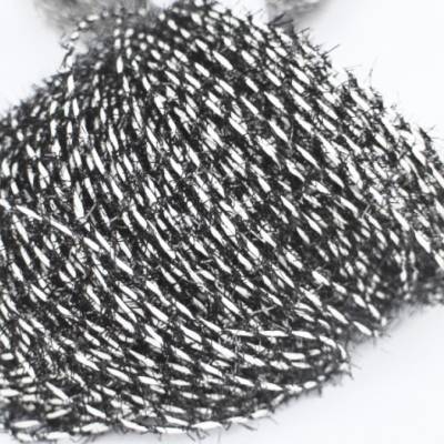 Finnisches Papiergarn - Fluffy Glitter licorice - normal, Stärke 0,8