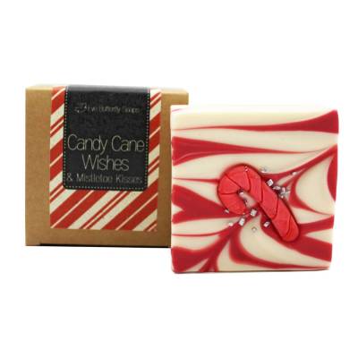 XMAS Seife "Candy Cane Wishes" | and Mistletoe Kisses, Pfefferminz Duft & buttrig süße Vanille