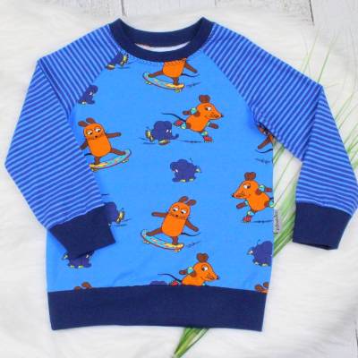 Pullover | Sportmaus | Skateboard | Longsleeve | Die Sendung mit der Maus | Langarmshirt | Raglanshirt | Jersey 