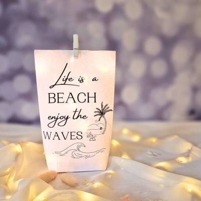 Lichtertüte mit Spruch / Mitbringsel / Wohn Accessoires Dekoration / Geschenkidee unter 10€