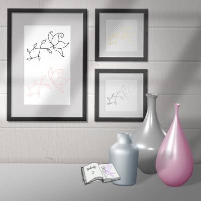 Digistamp 05 butterfly flower