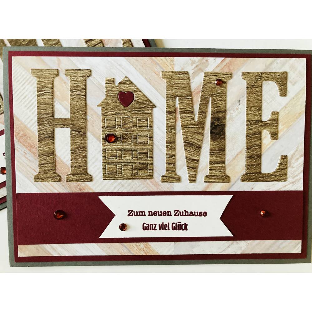 Glückwunschkarte zum Umzug - Einzug in ein neues Zuhause Stampin up Handarbeit Unikat Bild 1
