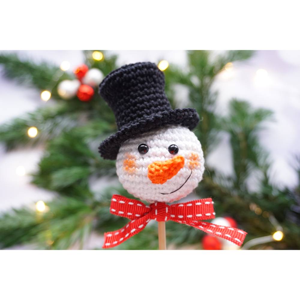 Häkelanleitung Blumenstecker 4er Set Weihnachten - PDF Datei Bild 3