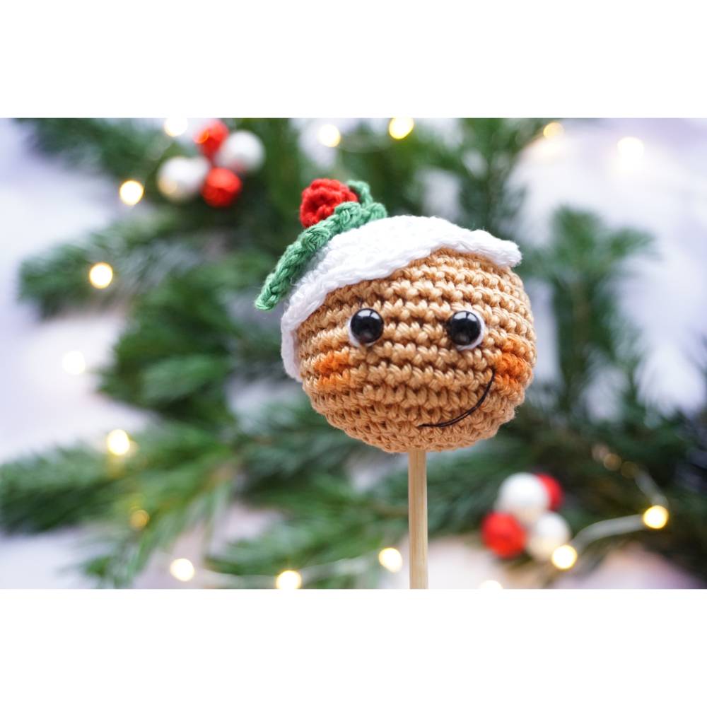 Häkelanleitung Blumenstecker 4er Set Weihnachten - PDF Datei Bild 4