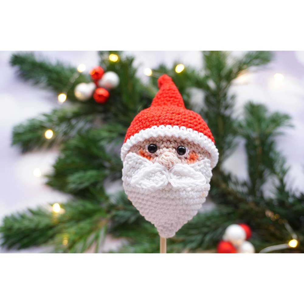 Häkelanleitung Blumenstecker 4er Set Weihnachten - PDF Datei Bild 5