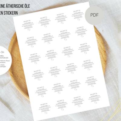 PDF Vorlage für ROLL-ON I Geschenk Geburt Ätherische Öle Roller I doTERRA Berater | Aromaberater | Aromatherapie |