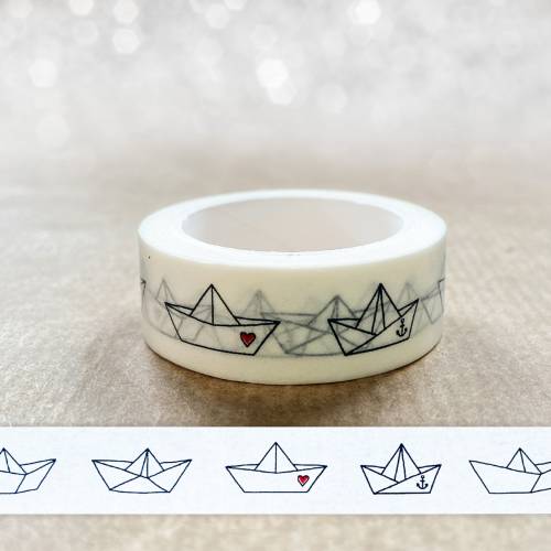 Washi Tape | Papierboot | 10 m | Aufkleber | Bulletjournal | Journal Sticker