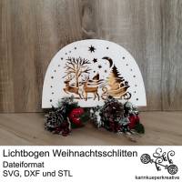 3D Druck/ Plotter/ Lasercutter Lichtbogen Weihnachtsschlitten