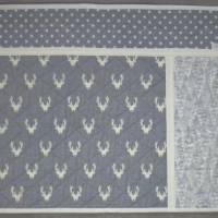 2 tlg. Tischsets, Weihnachten, Winter, skandinavisch, grau