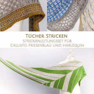 Tücher stricken, Set aus 3 Tuchanleitungen