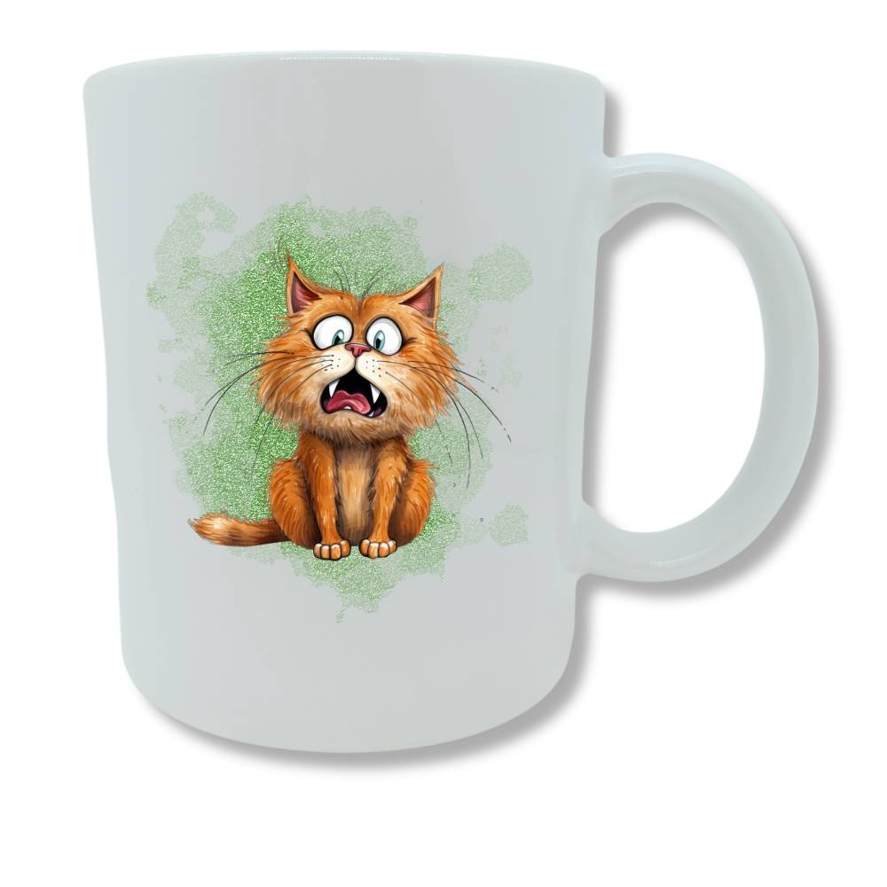 Katzen-Tassen, Rückseite mit passendem Spruch, personalisierbar