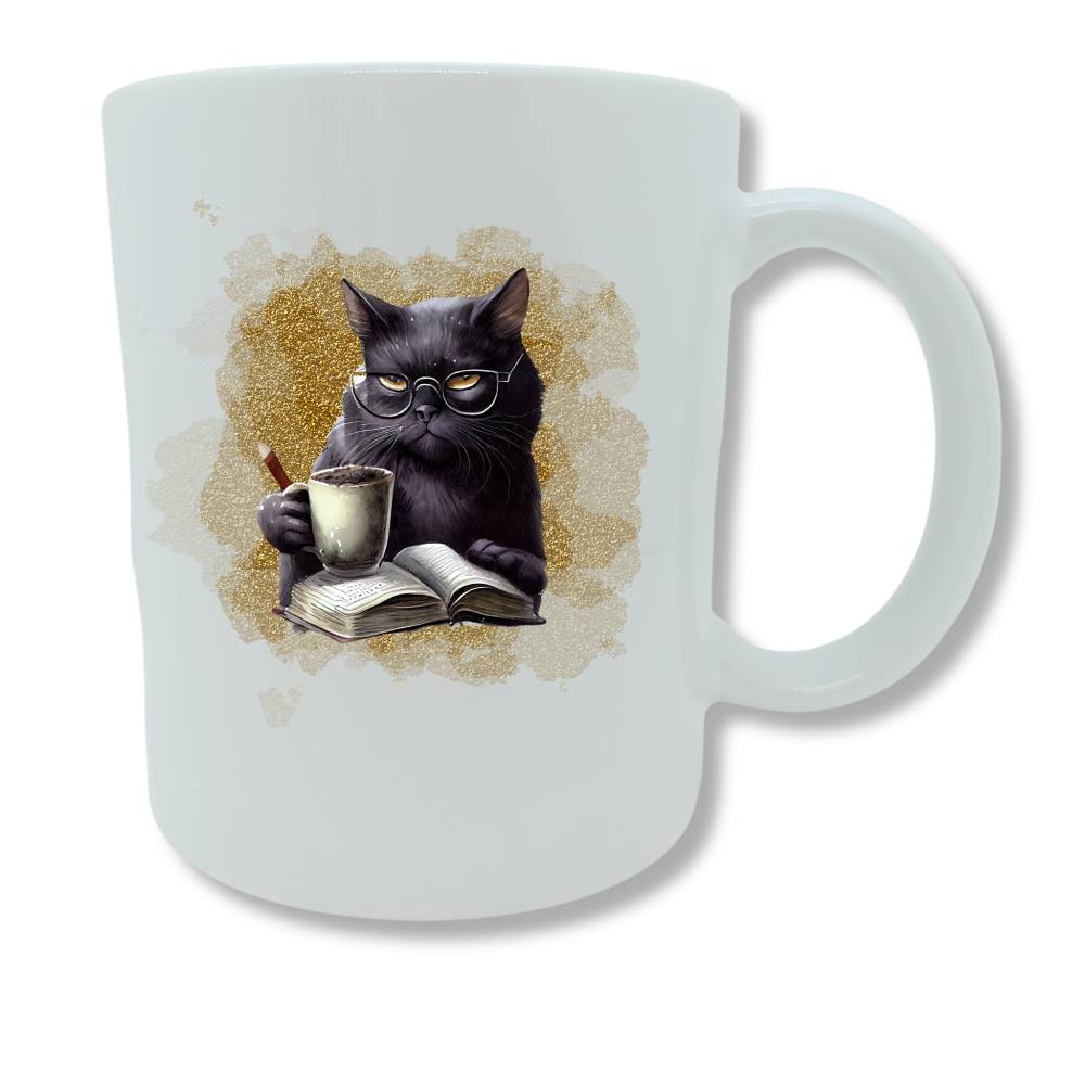 Katzen-Tassen, Rückseite mit passendem Spruch, personalisierbar