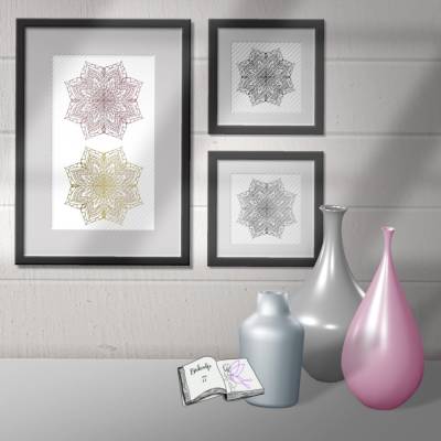 Digistamp 15 Blumen Mandala