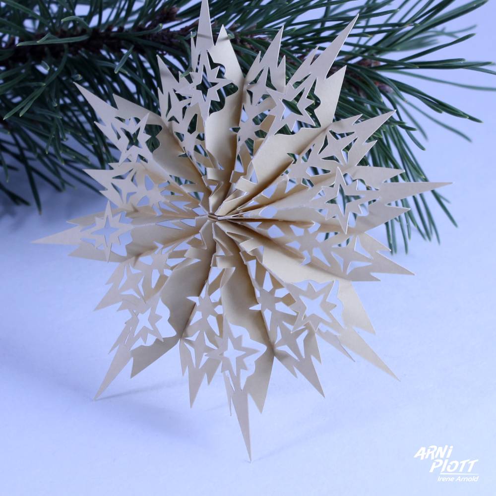 Plotterdatei Papierstern, Weihnachtsdeko plotten für Weihnachtsbaumschmuck, Weihnachtsgeschenk, Plottervorlage SVG Bild 2