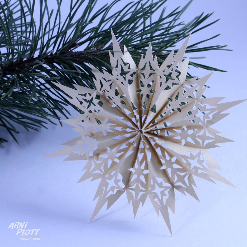 Plotterdatei Papierstern, Weihnachtsdeko plotten für Weihnachtsbaumschmuck, Weihnachtsgeschenk, Plottervorlage SVG Bild 7