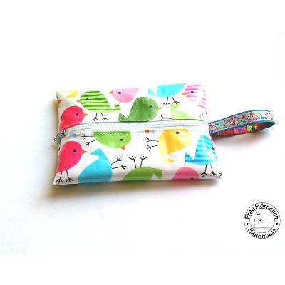 Feuchttüchertasche *Spatzen * Vögel * beschichtete Baumwolle