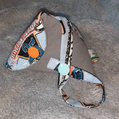 Schnullertasche mit Druckknopf, Pyramidentasche