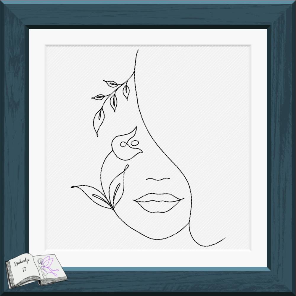 Stickdatei 06 Tulpen Gesicht Stick Bild 1