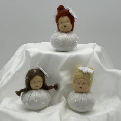 Schneemädchen Mini - Blumenkind - Jahreszeitentisch - Winter - Frühling