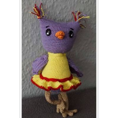 Amigurumi Eule Euli  Häkeltier  Kuscheltier  100% Baumwolle  amigoll9  Handarbeit 741