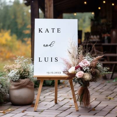 Sticker für Willkommensschild Empfangstafel personalisiert,Wedding Verlobung Willkommensschild Hochzeit, Hochzeitsdeko,H