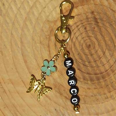 Schl.-Anhänger „Blume“ mit/ohne Namen personalisierbar