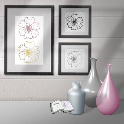 Digistamp 22 sechsblättrige Blüte