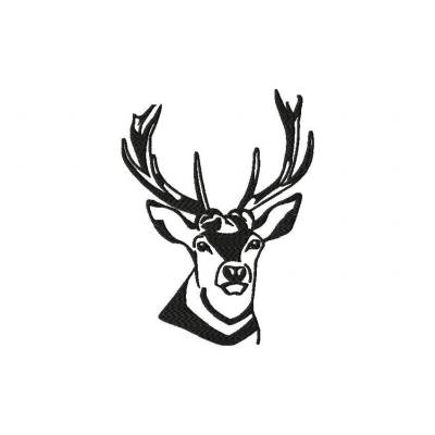 4 tlg. Stickdatei Hirschkopf Stickmuster Hirsch Landhaus Tracht