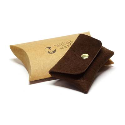 Karten Etui Geldbörse Echtes Leder Cards and Cash Buffalo Chocolate by Vickys World - Card Wallet Bag