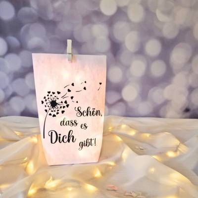Lichtertüte mit Spruch / Mitbringsel / Wohn Accessoires Dekoration / Geschenkidee unter 10€