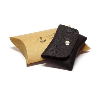 Karten Etui Geldbörse Echtes Leder Cards and Cash Buffalo Mocca by Vickys World - Card Wallet Bag