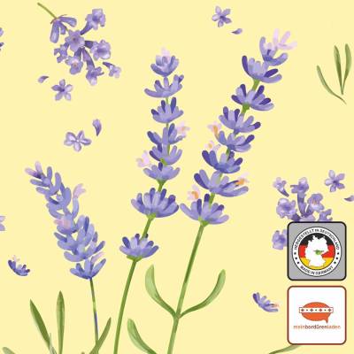 Vlies Bordüre: Lavendelblüten - optional selbstklebend - 20 cm Höhe