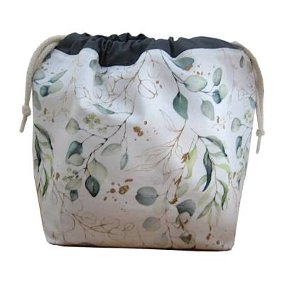 Projekttasche Projektbeutel Wolltasche Eukalyptus Wollbeutel