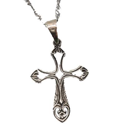 Zeitlos Edles Design 925 Silberkreuz mit Kette