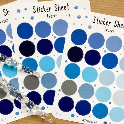 Frozen – Sticker | Kreise | Dots | Punkte | Blau | Blue | Bulletjournal | Journal Sticker