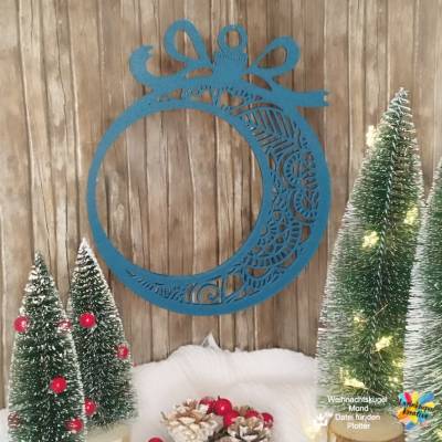 3D Druck / Lasercutter / Plotterdatei Weihnachtskugel Mond