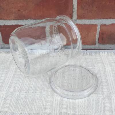 Vintage Ruhrglas Rillenglas 1 Liter - Einmachglas Einweckglas mit original Deckel 