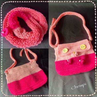 Kindertasche gehäkelt mit passenden Loop
