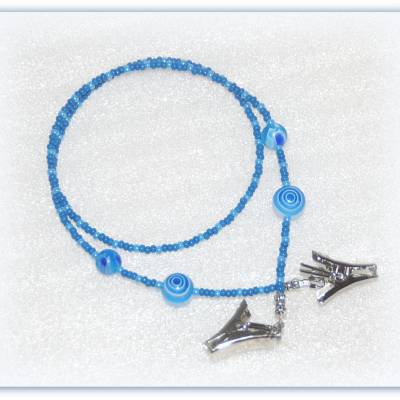 Serviettenkette blau, Serviettenhalter zum Umhängen